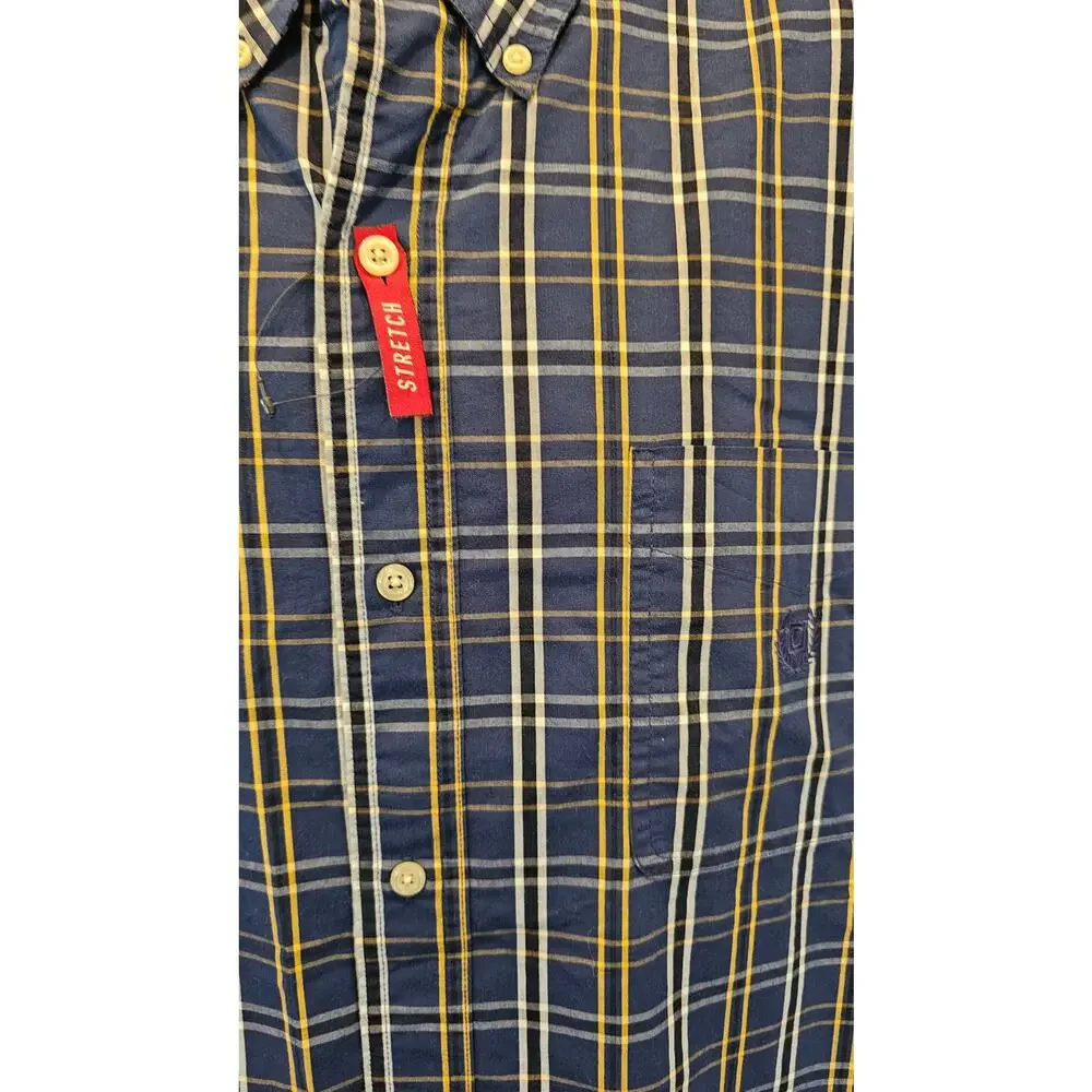 NWT 2XLT 2XL TALL Chaps Easy Care no iron long sleeve plaid button up casual - Picture 3 of 7